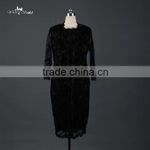 QM-1 Black Two Pieces Lace Mother Of The Bride Dresses thumbnail-1