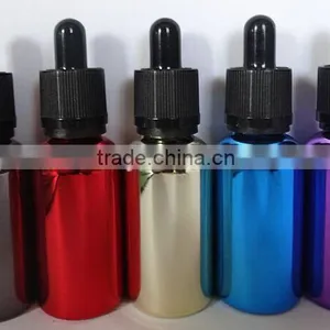 5ml 10ml 15ml 20ml 30ml 50ml 100ml Silver e Liquid Bottle Empty Glass Dropper Bottles for Essential Oil With Childproof Cap thumbnail-1