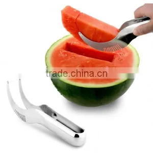 Watermelon Slicer Cutter Server Corer Scoop Stainless Steel Tool Utensils Slice thumbnail-1
