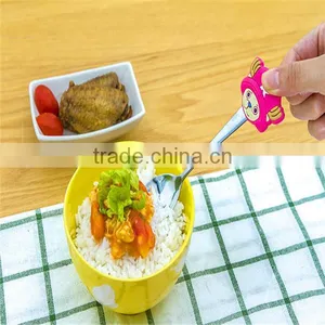 100% Food Grade Flexible Silicone Baby Spoon With Custom Logo thumbnail-3