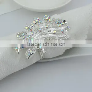 Wholesale Metal Alloy Rhinestone Wedding Napkin Rings thumbnail-2