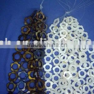 Round Dot Freshwater Mop Shell Beads Strand thumbnail-1