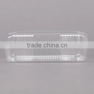 OPS Plastic Clear Clamshell Cake Container With Dome Hinged Lid Cheap Price thumbnail-3