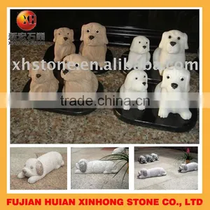 Life Size Tummy Sleeping Foo Dog Stone Statue for Yard Decoration thumbnail-4