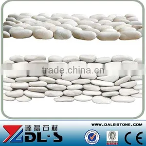 White Round Pebble Stone Tiles White Pebble Tile thumbnail-1
