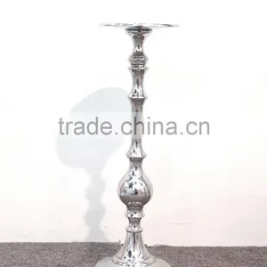 Three Sizes Aluminum Metal Polish Finish Wedding Candle Holder Centrepiece thumbnail-1