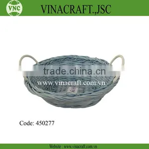 Rattan Basket With Antique Grey Color thumbnail-1