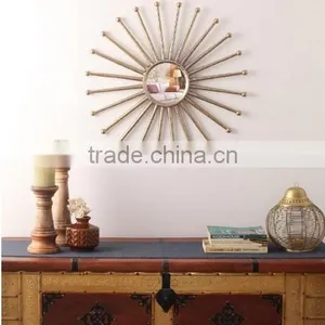 Hotel Metal Mirrors Manufacturers | Leaves Metal Decor Mirrors thumbnail-1