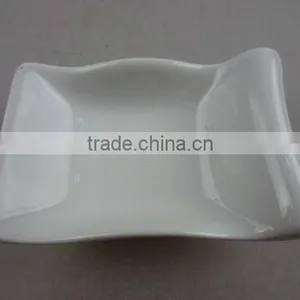 Stock White Porcelain Rectangle Sauce Dish thumbnail-1
