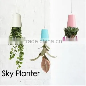 Creative Hanging Decorative Plant Pots Indoor,Colored Plastic Plant Pots thumbnail-1