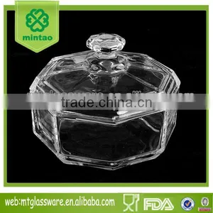 Table Wedding Glass Candy Jar With Crystal Shining thumbnail-2