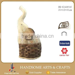16 Inch Resin Souvenir Home and Garden Decoration Animal Statues Imagery Elephant Sculpture thumbnail-1