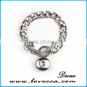 2016 New Designs Snap Jewelry Fashion Chain Design Snap Button Bracelet thumbnail-1