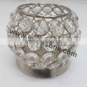 Fancy Crystal Handmade High Quality Crystal Candle Holder thumbnail-1