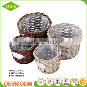 2017 Fashionable Wholesale Cheap Pure Handmade Custom Wicker Flower Basket thumbnail-1
