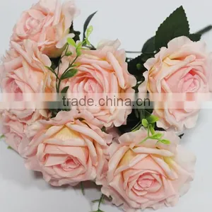 Hot Sale 9 Heads Artificial Silk Flowers,fake Rose Flowers thumbnail-3