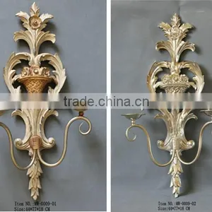 MW-0009-02 Silver Hanging Wall Candle Holder With Metal thumbnail-3