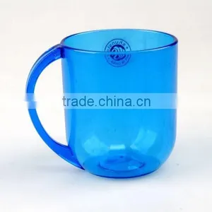 Colorful PS OEM Service Plastic Hard Mug With Handle For Kids thumbnail-2