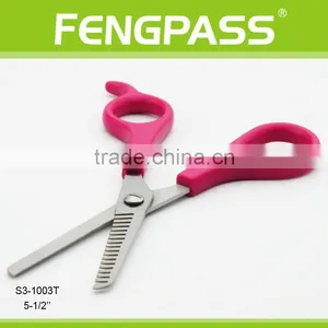 S3-1003T 5-1/2" Inch 2CR13 Stainless Steel With PP Handle Small Hair Thinning Hairdressing Scissors With ABS Plastic Handle thumbnail-4