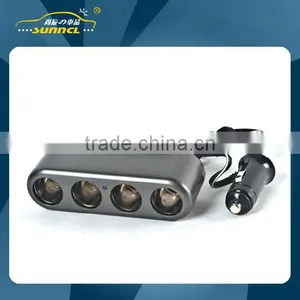 2015 Car Cigarette Lighter 4 Way Socket Adapter Plug Socket for IPhone , Tablet thumbnail-1