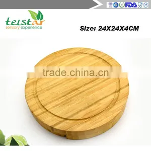 New Design High Quality Rubber Wood Cheese Board Wood Cheese Board With 4knives Set Bamboo & Wood Products Kitchenwares co Tools thumbnail-5