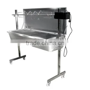 Rotating BBQ Charcocal Grill With Stainless Steel Wire Mesh thumbnail-1