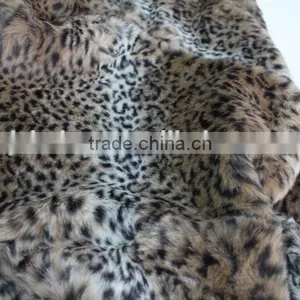 2015 Fashion Leopard Grain Plush Artificial Wool Fabric thumbnail-2