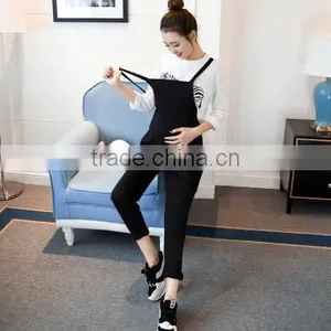 Han Edition Pregnant Women Suit Fashion Loose Big Yards Pregnant Women Suspenders/ Trousers With Braces thumbnail-3