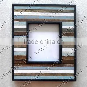 Beautiful and Chic Mdf Photo Art Minds Wood Antique Frames With Line Strips thumbnail-1
