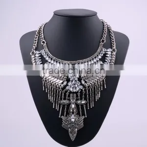Latest Vintage Tribal Alloy Resin Fashion Beaded Jewelry Necklace thumbnail-4