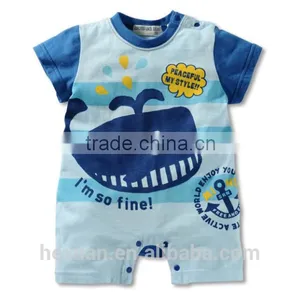 Short Sleeves Printed Cartoon Baby Clothes Set Summer Romper Newborn Baby Clothing thumbnail-2