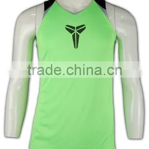 China Manufactory High Quality Light Green Slim Plain Gym Vests thumbnail-2