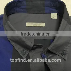100% Cotton Big Check Round Bottom Men Casual Check Shirt With Buttom Down Collar thumbnail-3