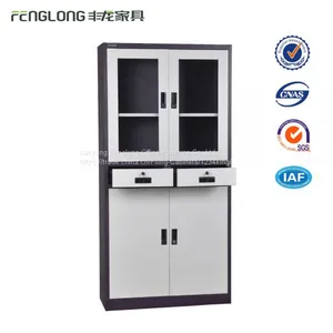 Made In Luoyang Steel Display Cabinet 2 Drawer Glass Door File Cabinet thumbnail-4