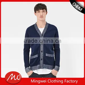 Man Basic v Neck Button up Thin Knitted Sweater Cardigan With Best Quality thumbnail-1