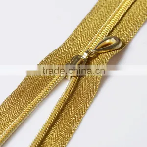 #5 Golden Teeth Nylon Zipper or Zips thumbnail-2