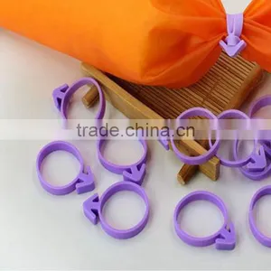 12PCS Silicone Icing Bag Ties Fixed Rings DIY Reusable Piping Decorating Bag Rubber Band Lashing No Leaks Baking&Pastry Tools thumbnail-3