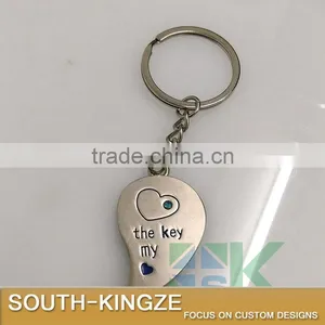 Girl Boy Alluminum Alloy Half Hearts Keychain thumbnail-6