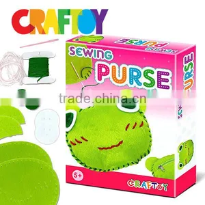 Children Crafts do it Yourself Sewing Purse Frog Purse thumbnail-1