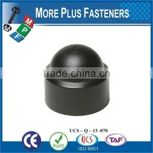Made in Taiwan Black Domed Hexagonal Natural Finish Nylon Jam Plastic Jam Wing Nut thumbnail-2