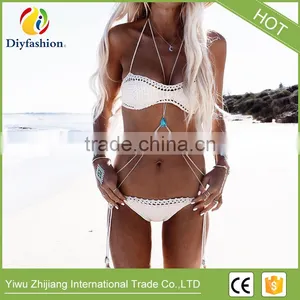 Hot Sell Bohemian Retro Alloy Turquoise Body Chain thumbnail-1