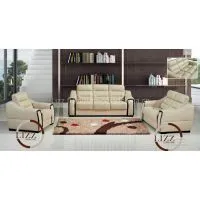 Simple Modern Leather Sofa L.p538 thumbnail-1