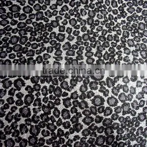 Free Sample Available Fluorescence Color Leopard Grain Glitter Fabric thumbnail-5