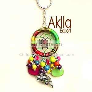 Ecological Keychains With Dreamcatcher and Seeds thumbnail-3