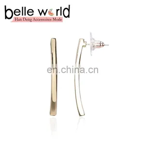 Wholesale Fashion Metal Women's Straight Wire Shape Earrings thumbnail-3