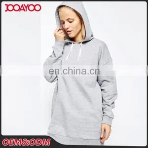 Custom Oversized Casual Sports Hoodie Women Heather Grey Blank Pullover Hoodie thumbnail-1