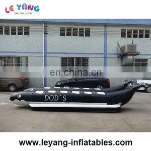 Popular Giant Black Shark Inflatable Water Toys Banana Boat for Sale thumbnail-5