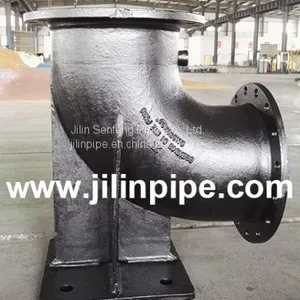 Ductile Iron Pipe Fittings, Double Flanged Duckfoot Bend. thumbnail-3