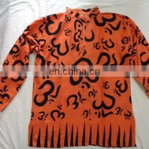 OM PRINTED 100 PCS COTTON KURTA thumbnail-2