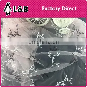 High Quality Popular Embroidery Polyester Mesh Fabric thumbnail-2